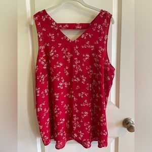 Maurices Red Floral Tank